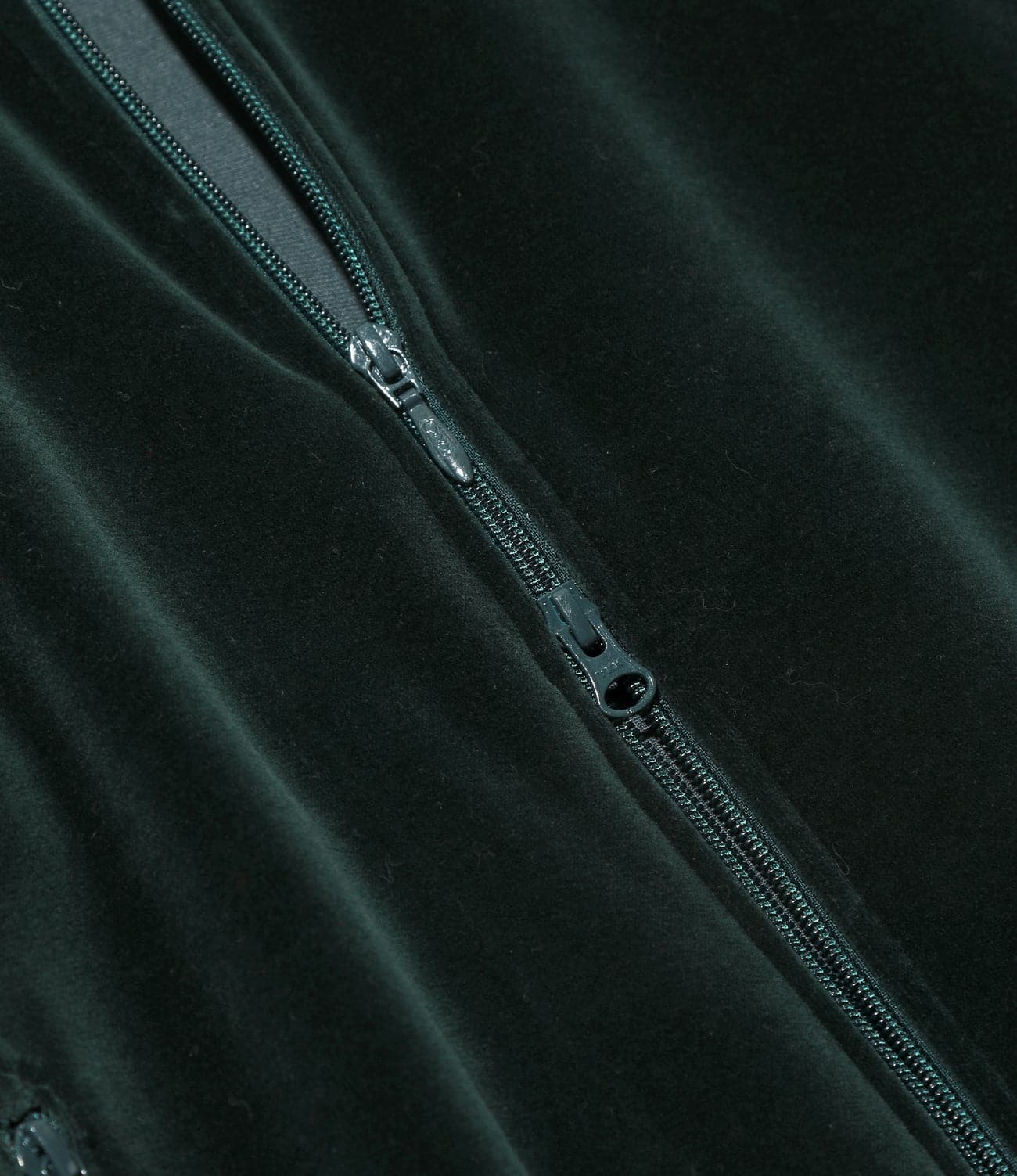 NEEDLES/ニードルズ/RIB COLLAR TRACK JACKET - C/PE VELOUR リブカラートラックジャケットベロア GREEN M
