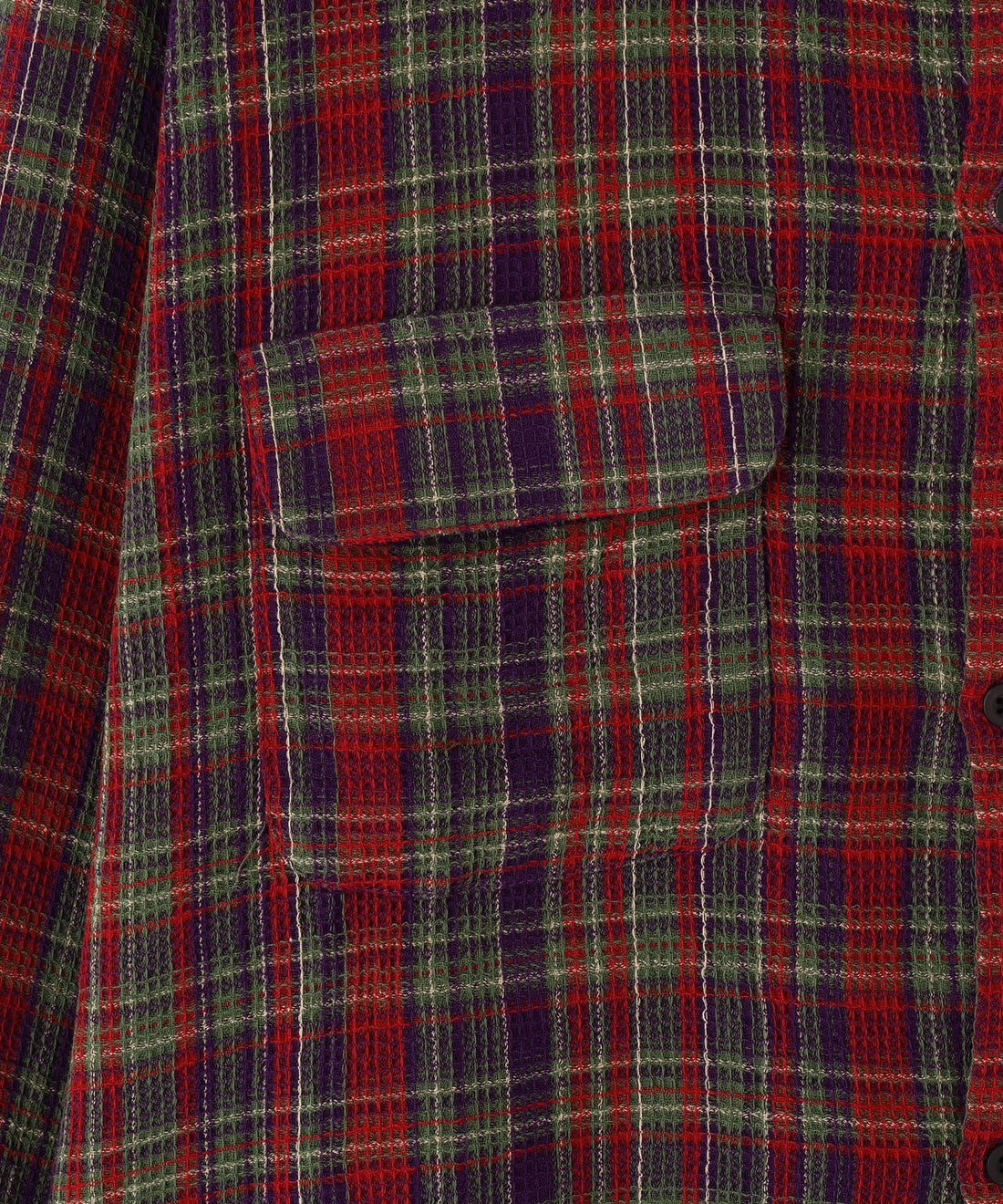 B omnivore/ビーオムニボー/PLAID PATTERN SHIRT パープル M