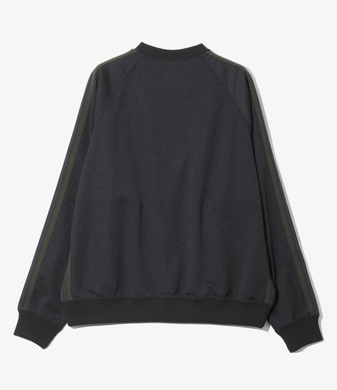NEEDLES/ニードルズ/TRACK CREW NECK SHIRT - POLY SMOOTH トラッククルーネックシャツ NAVY M