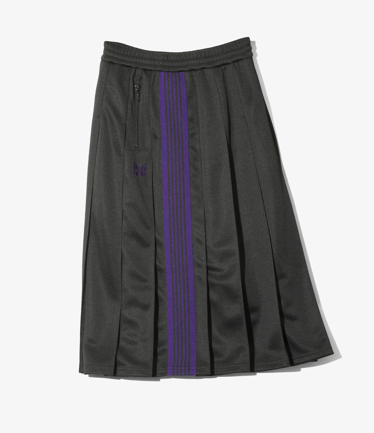 NEEDLES/ニードルズ/PLEATED TRACK SKIRT - POLY SMOOTH トラックスカート BLACK 1