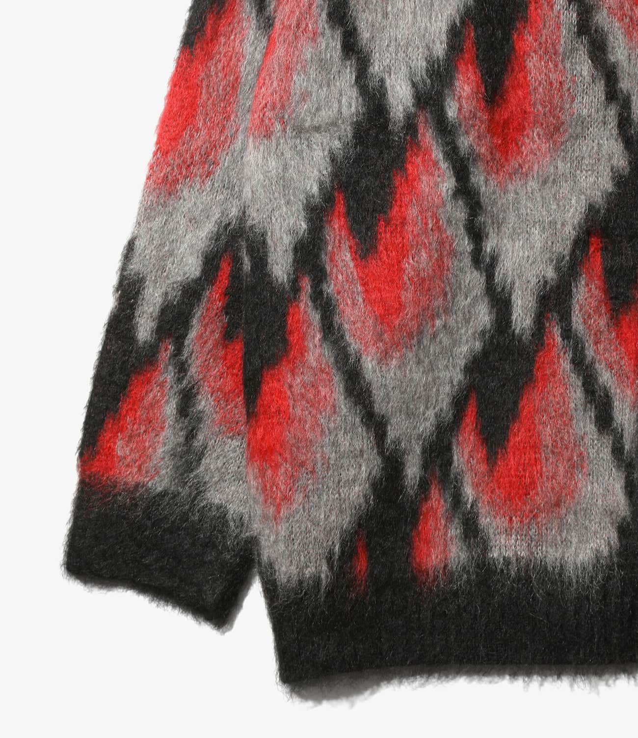 NEEDLES/ニードルズ/MOHAIR CARDIGAN - ABSTRACT モヘアカーディガン ABSTRACT S