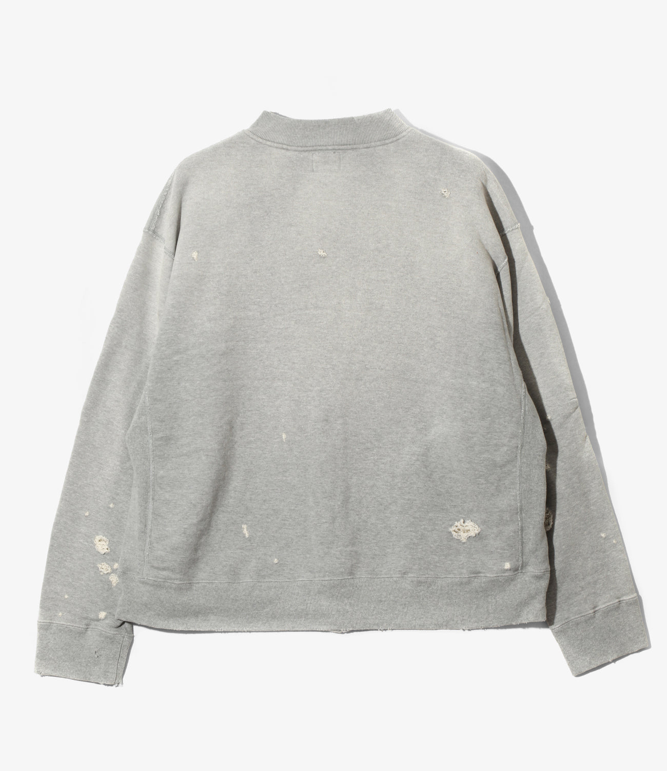 NEEDLES/ニードルズ/DECONSTRUCTED ZIPPED SWEAT ジップドスウェット H.GRAY M