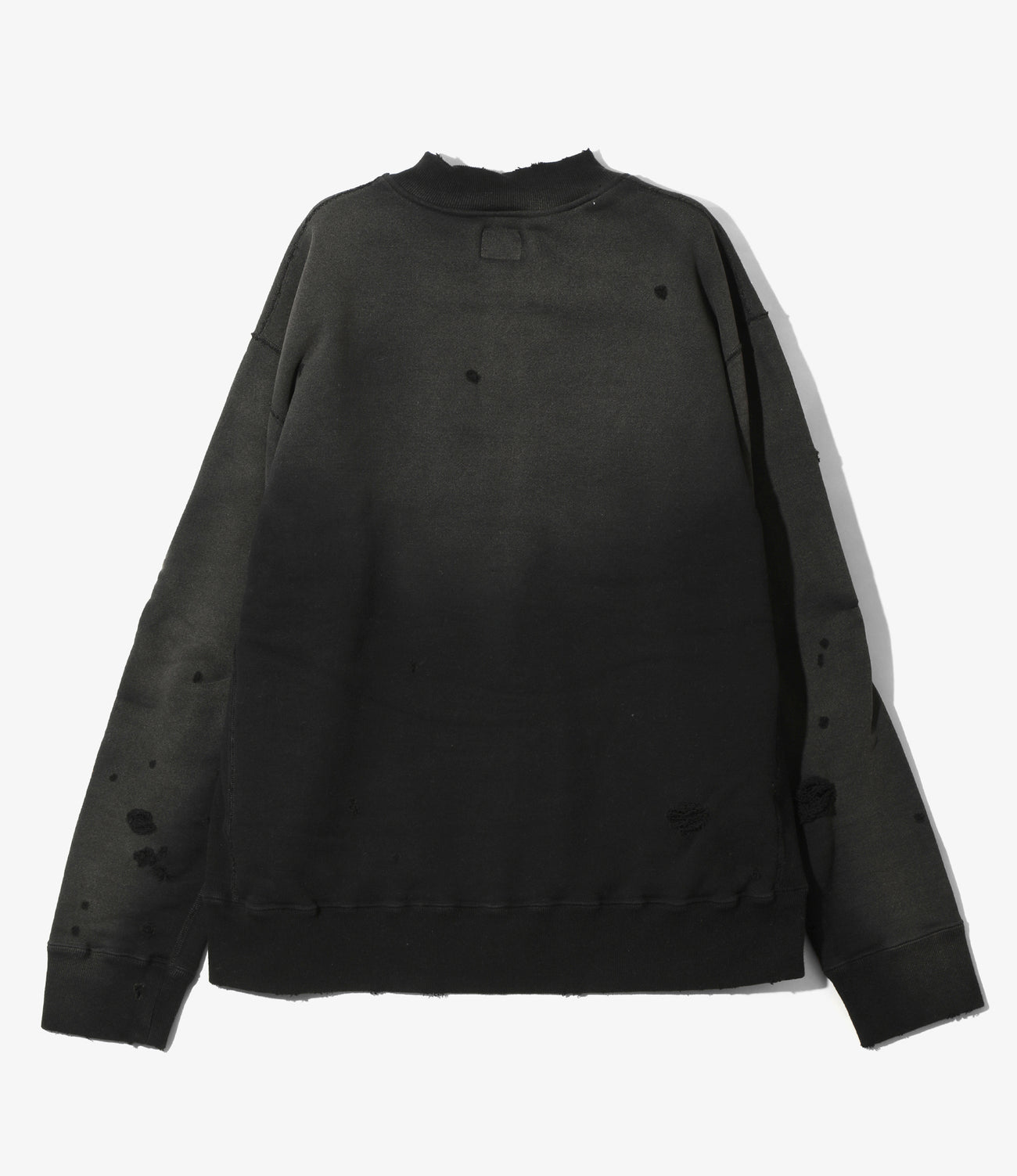 NEEDLES/ニードルズ/DECONSTRUCTED ZIPPED SWEAT ジップドスウェット BLACK M