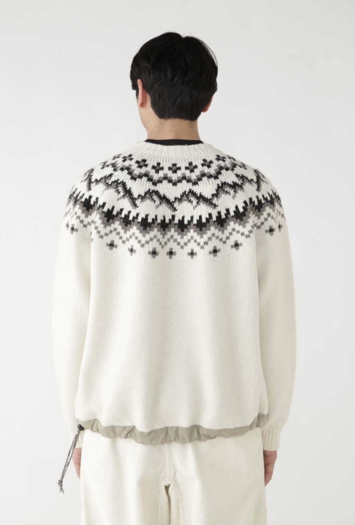 and wander/アンドワンダー/lopi knit sweater(M ホワイト)｜ ビーバー