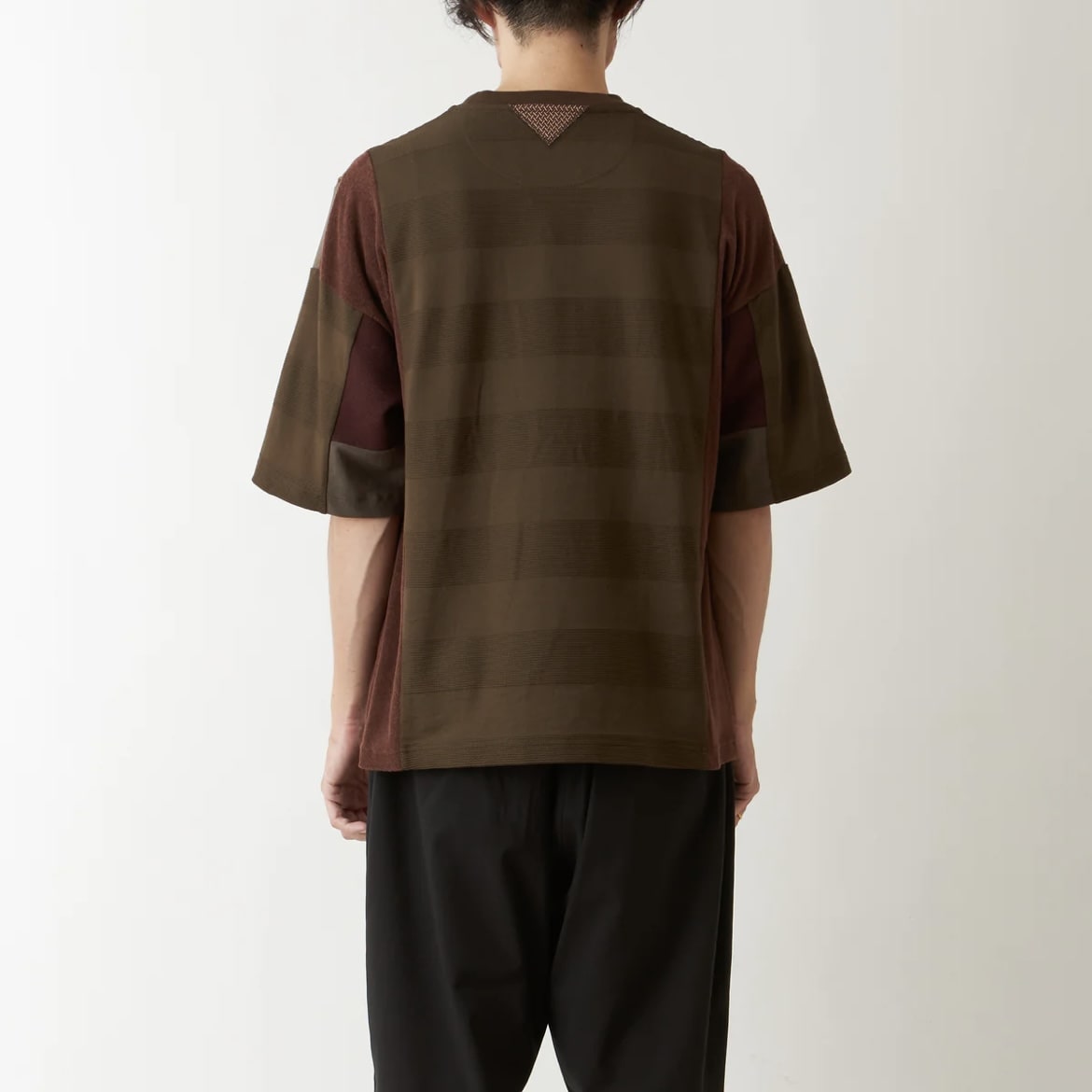 White Mountaineering/ホワイトマウンテニアリング/PATCHWORK T-SHIRT BROWN 2