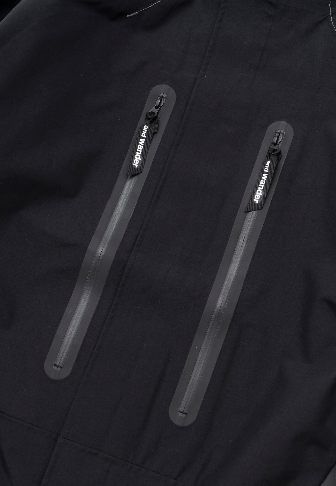 and wander/アンドワンダー/2.5L hiker rain jacket(S BLACK