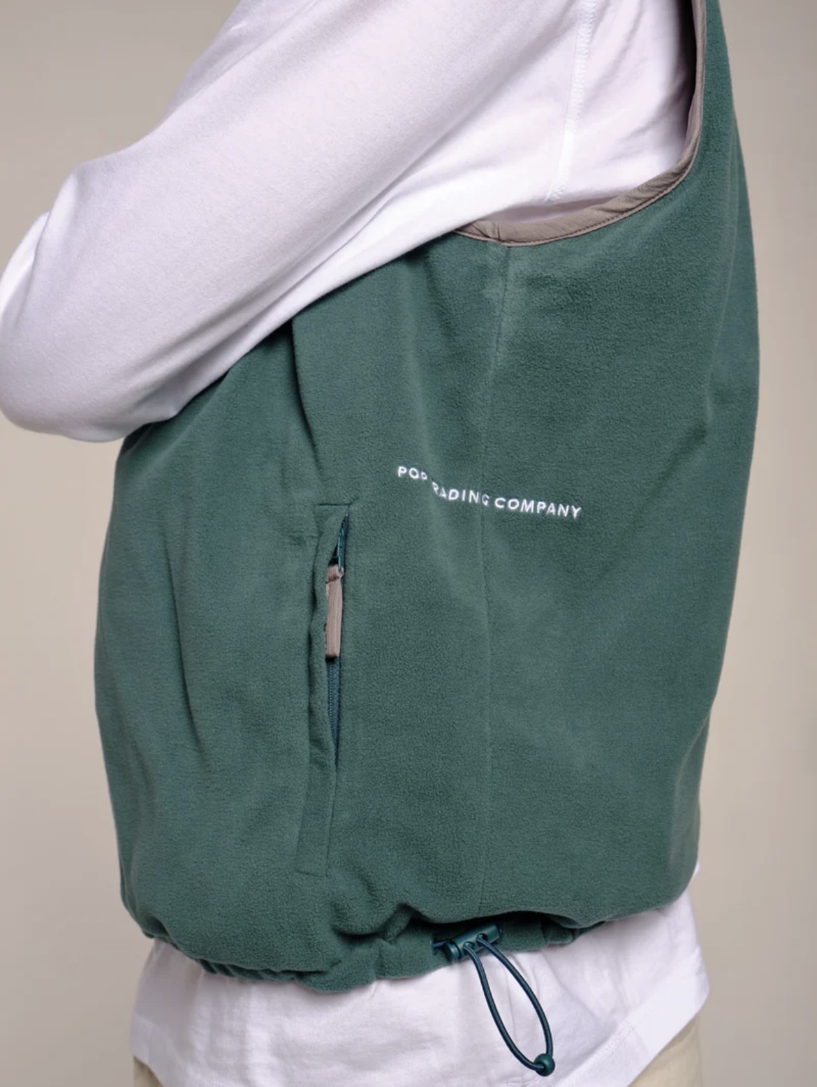 POP TRADING CO/ポップトレーディングカンパニー/REVERSIBLE SAFARI VEST GRAY/GREEN M