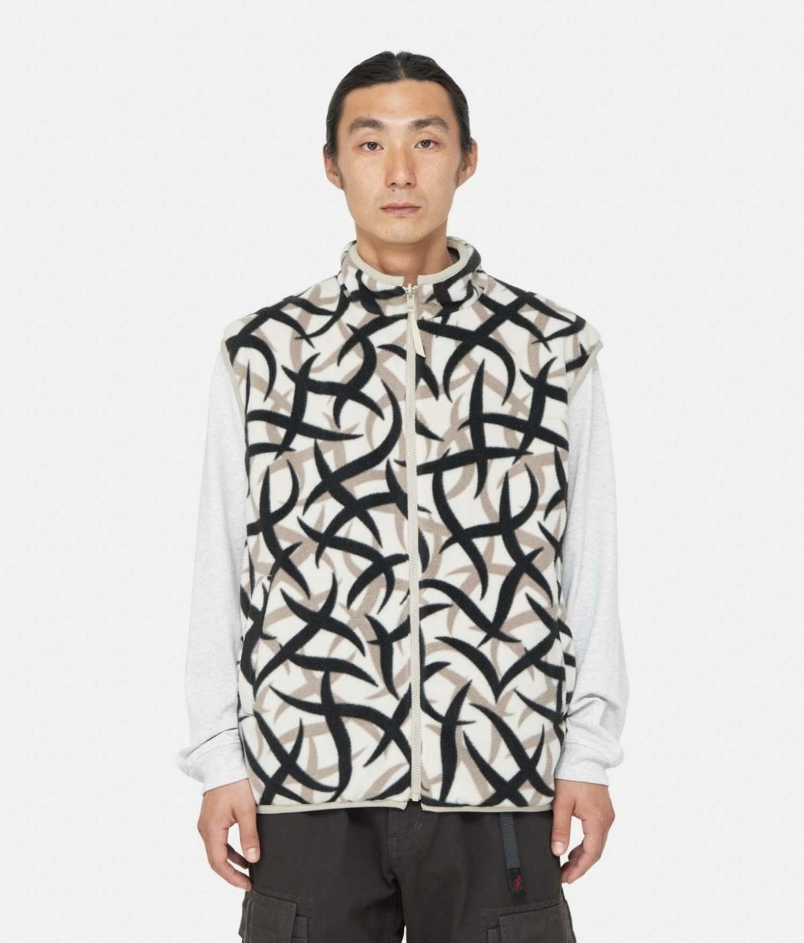 GRAMICCI/グラミチ/REVERSIBLE FLEECE VEST | リバーシブルフリースベスト TRIBAL SNOW M