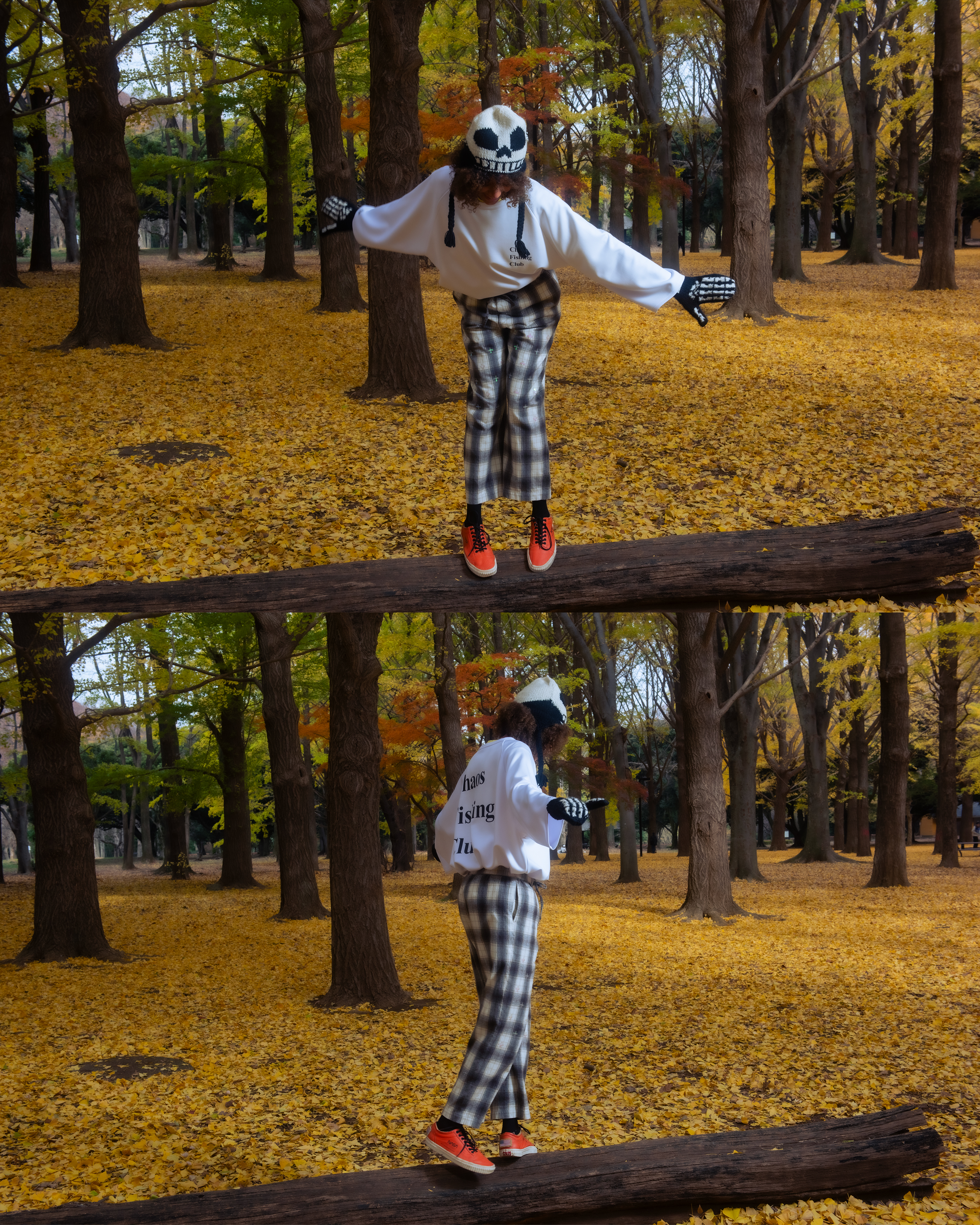 CHAOS FISHING CLUB/カオスフィッシングクラブ/EX LOGO RAGLAN WHITE M