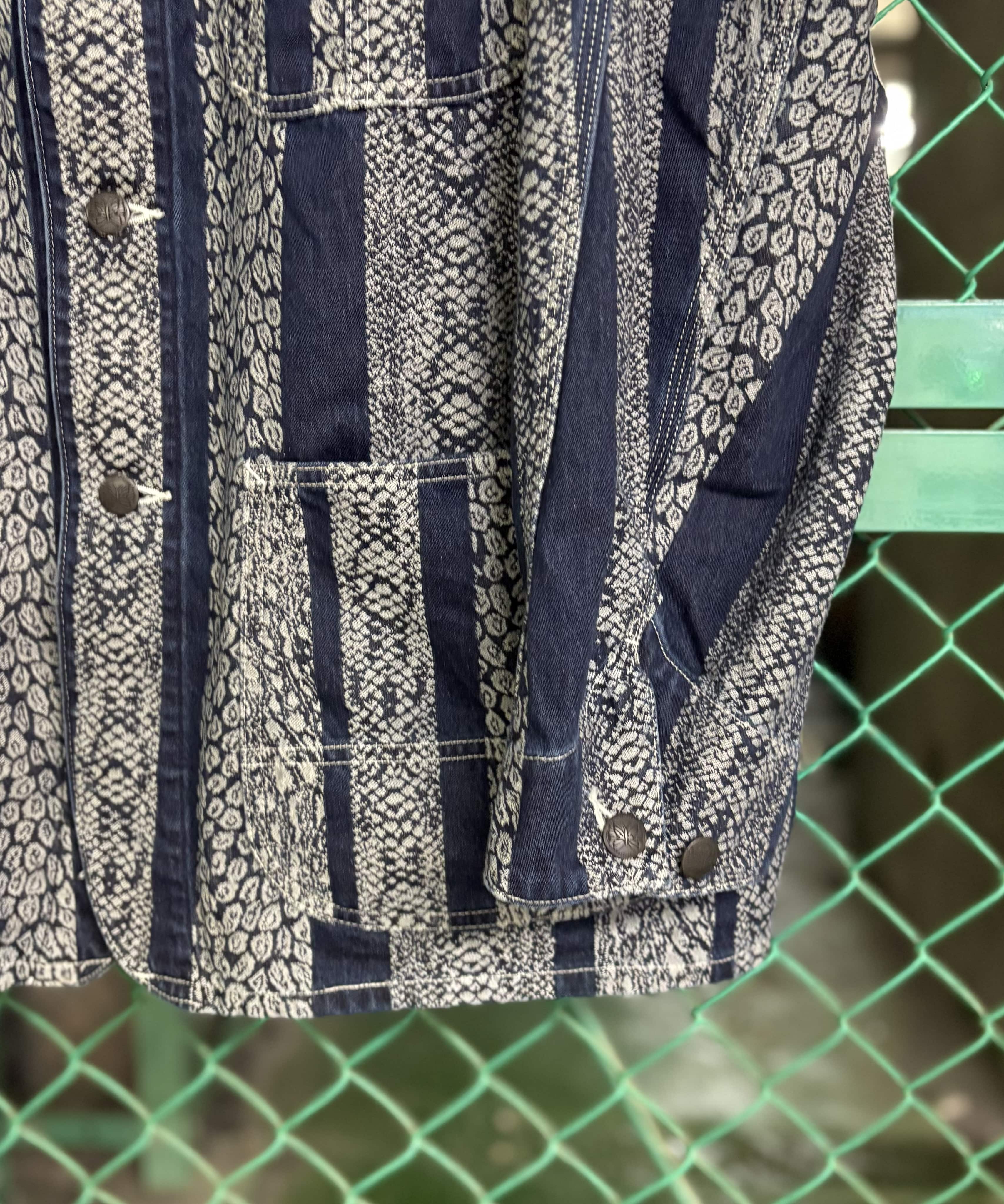 NEEDLES/ニードルズ/COVERALL- 10OZ DENIM / PYTHON JACQUARD カバーオール INDIGO M