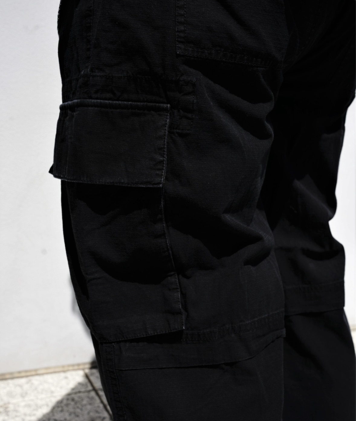 B omnivore/ビーオムニボー/RIPSTOP CARGO PANTS リップストップカーゴパンツ ブラック S