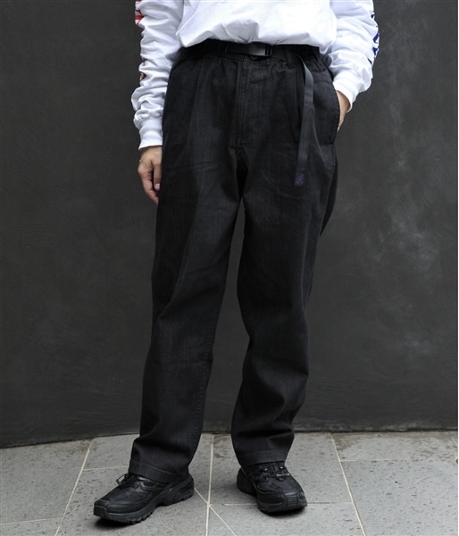 GRAMICCI×BEAVER/グラミチ×ビーバー　別注TUCK TAPERD DENIM PANT タックテーパードデニムパンツ ブラック S