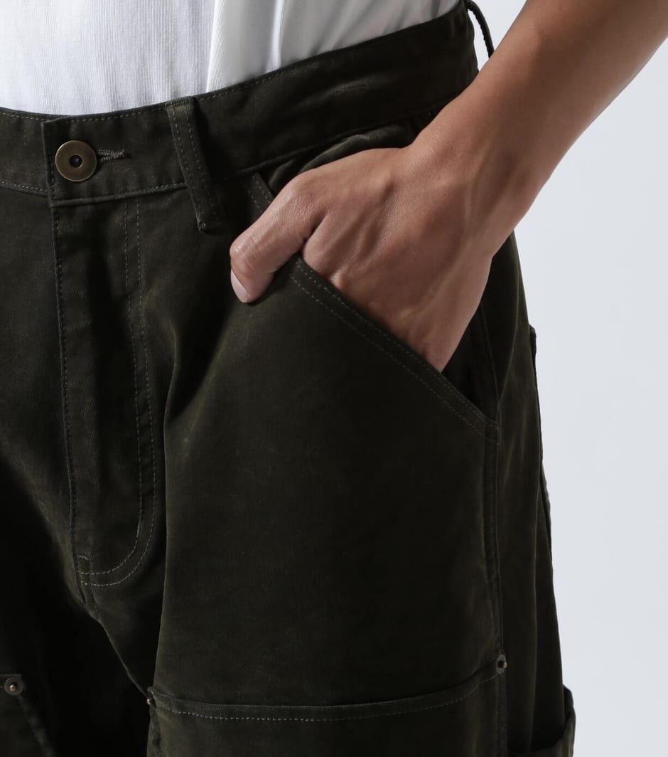 B omnivore/ビーオムニボー/FLOCKY DENIM PANT フロッキーデニムパンツ オリーブ M