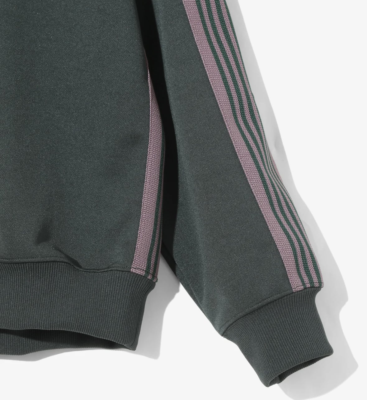 NEEDLES/ニードルズ/TRACK CREW NECK SHIRT - POLY SMOOTH -GREEN- トラッククルーネックシャツ GREEN L