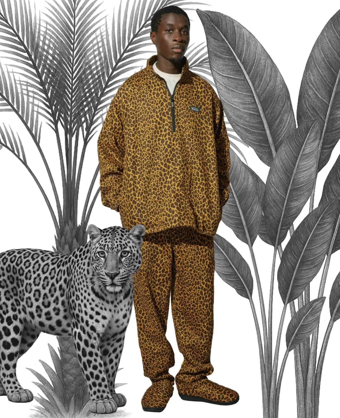 MANASTASH/マナスタッシュ/CHILLIWACK PULLOVER LEOPARD ブラウン M