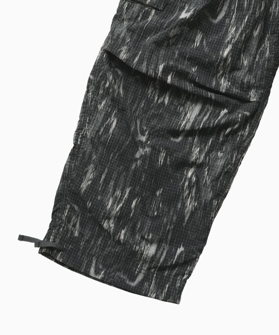 and wander/アンドワンダー/printed ripstop cargo pants カーゴパンツ BLACK M
