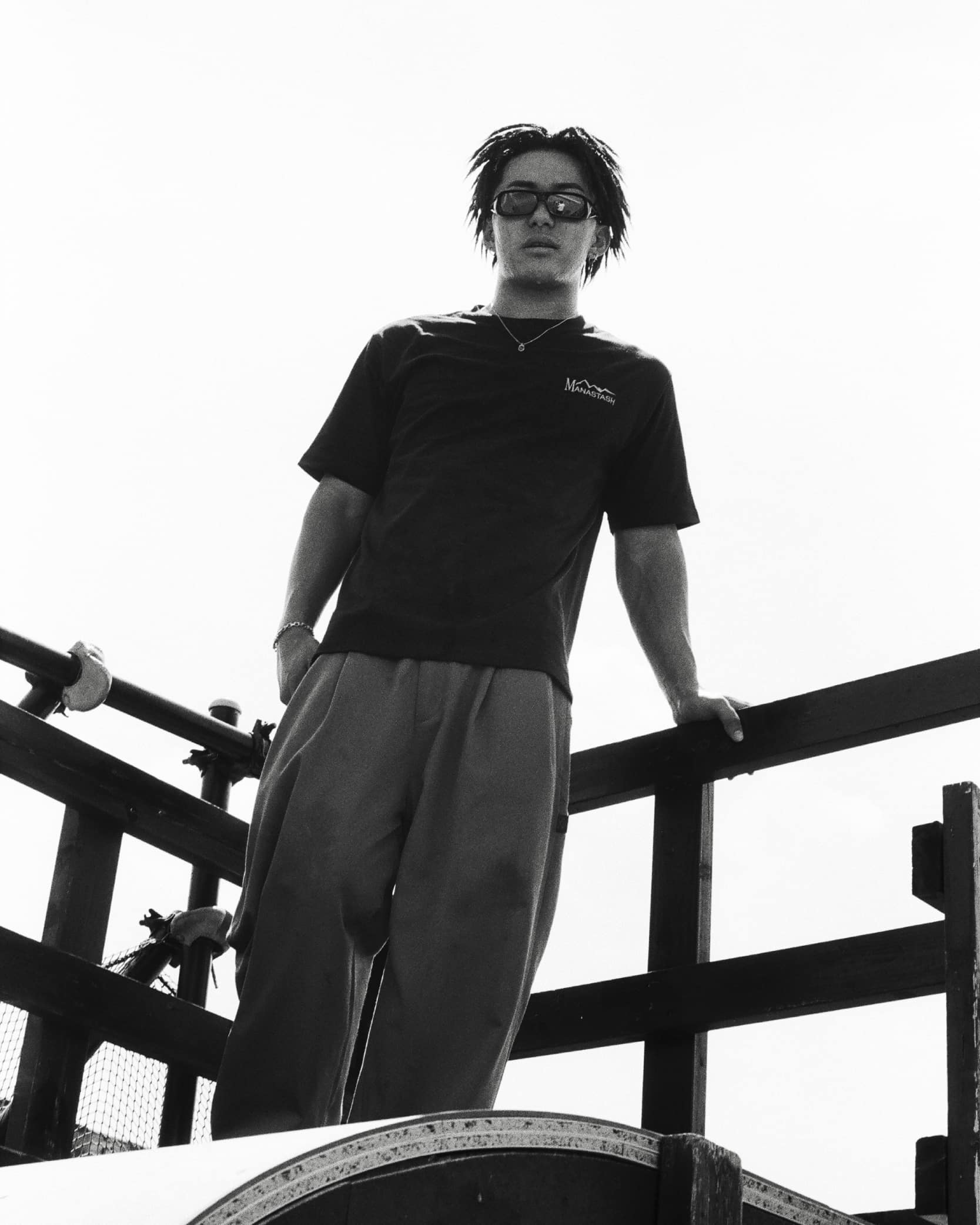 MANASTASH/マナスタッシュ×DICKIES/ディッキーズ/DICKIES TEE ORIGINAL LOGO ブラック M