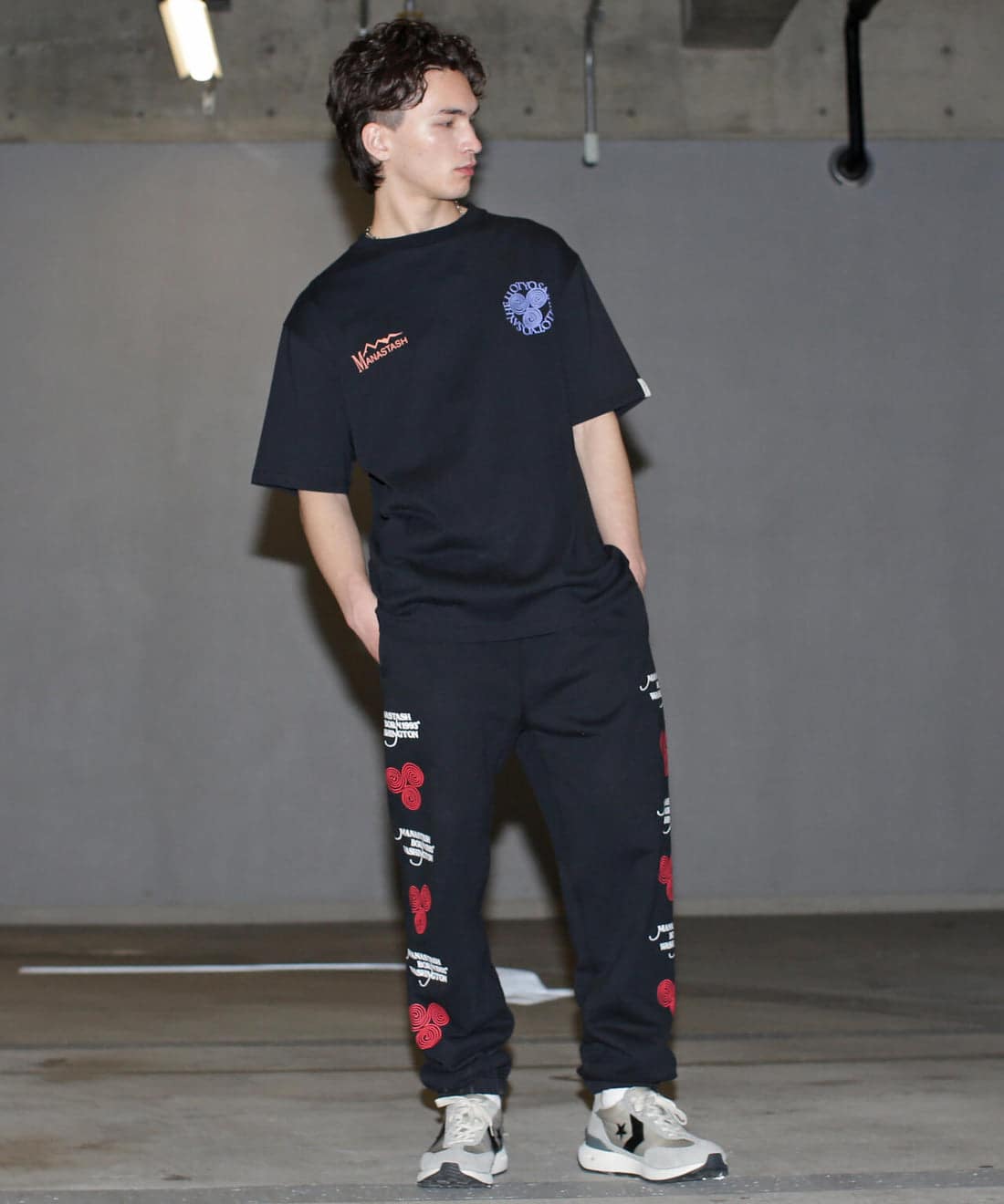 MANASTASH/マナスタッシュ/SAYHELLO SWEAT PANTS スウェットパンツ ブラック M