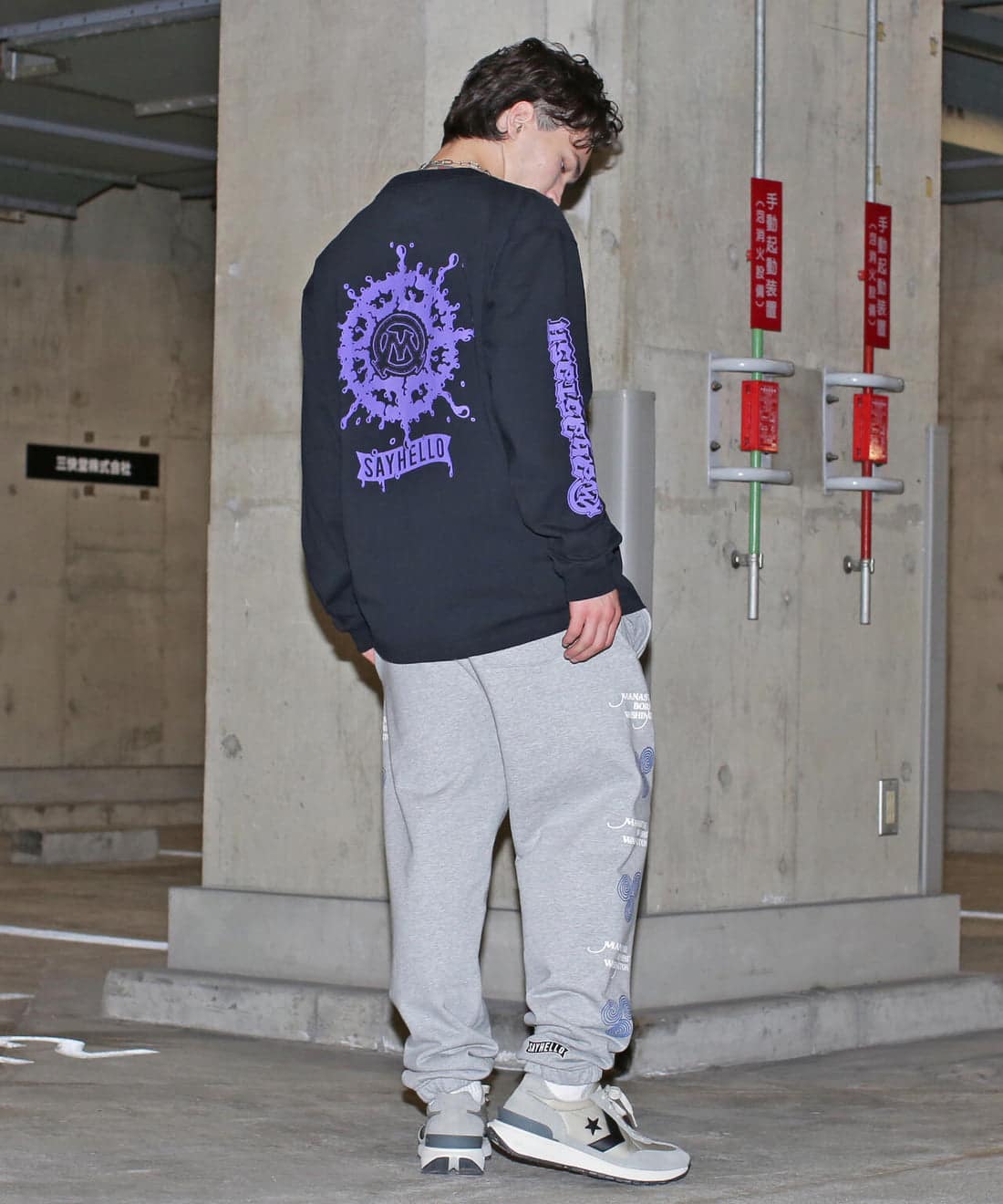 MANASTASH/マナスタッシュ/SAYHELLO SWEAT PANTS スウェットパンツ グレー M