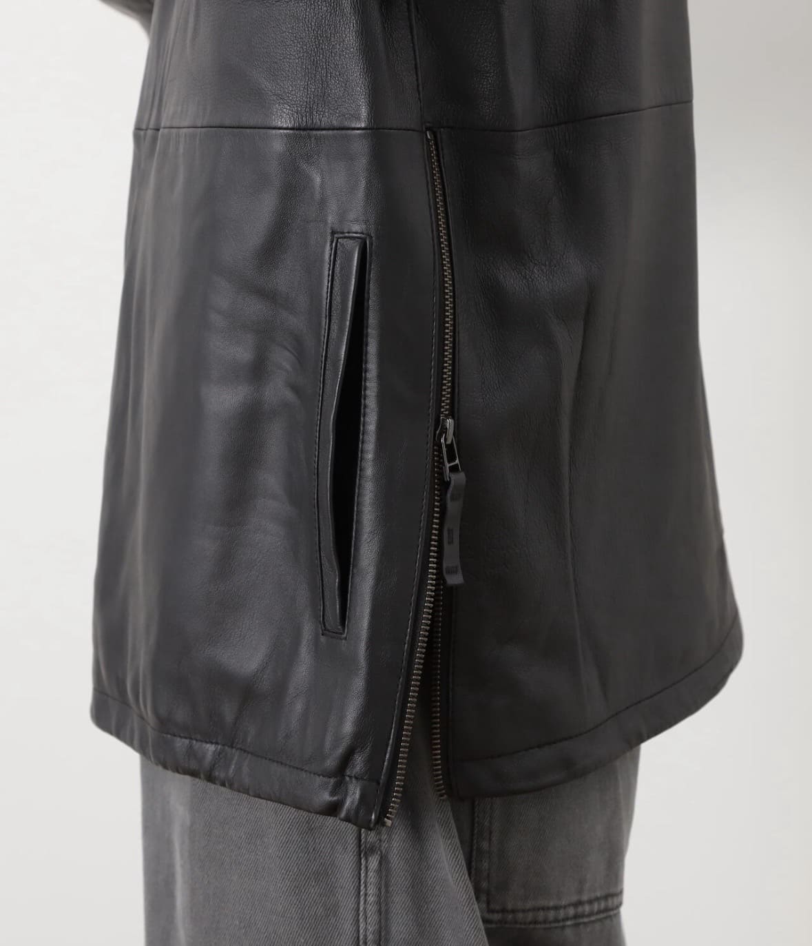 MANASTASH/マナスタッシュ/CHILLIWACK LEATHER PULLOVER/チリワックレザープルオーバー ブラック M