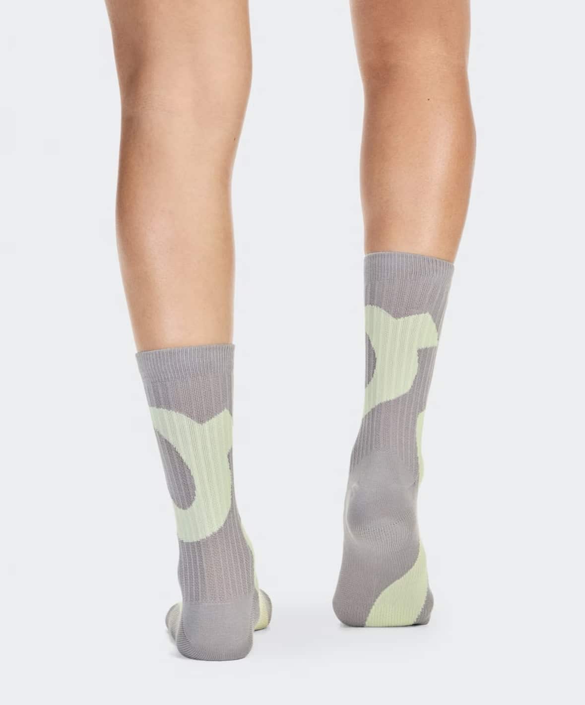 On/オン/Liquid Logo Sock High 2P リキッド ロゴソックス ハイ 2パック Zinc | Linen XS