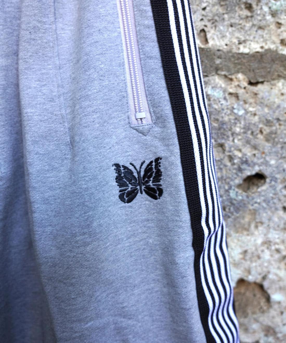 NEEDLES×BEAVER/ニードルズ×ビーバー/別注H.D. Track Short - Cotton Jersey -GRAY- トラックショーツ グレー XS