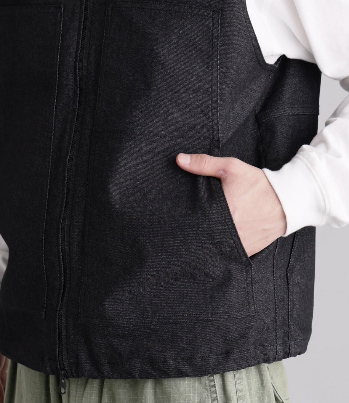 MANASTASH/マナスタッシュ/PATCHED LOGO WORK VEST ブラック S