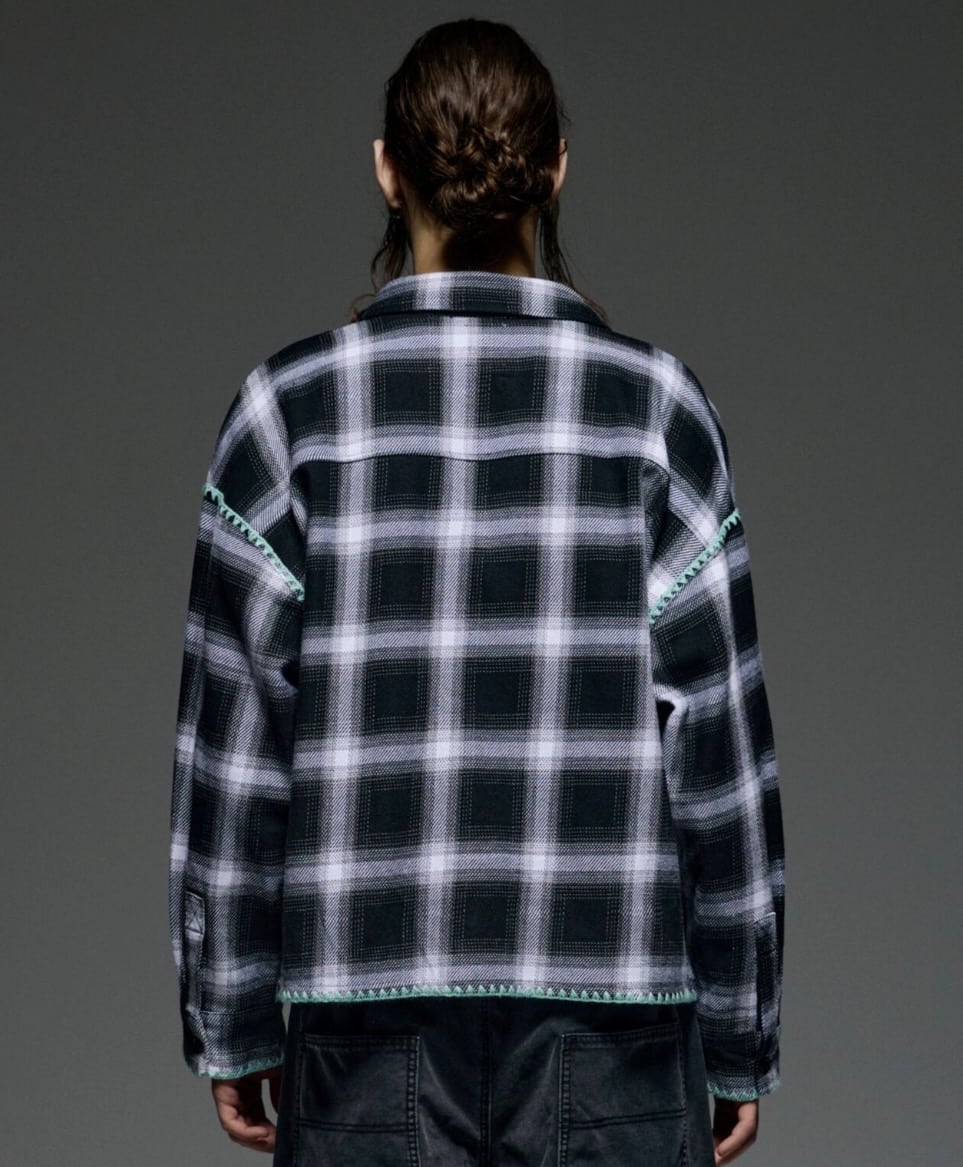 B omnivore/ビーオムニボー/HAND STITCH SHIRT ハンドステッチシャツ ホワイト M