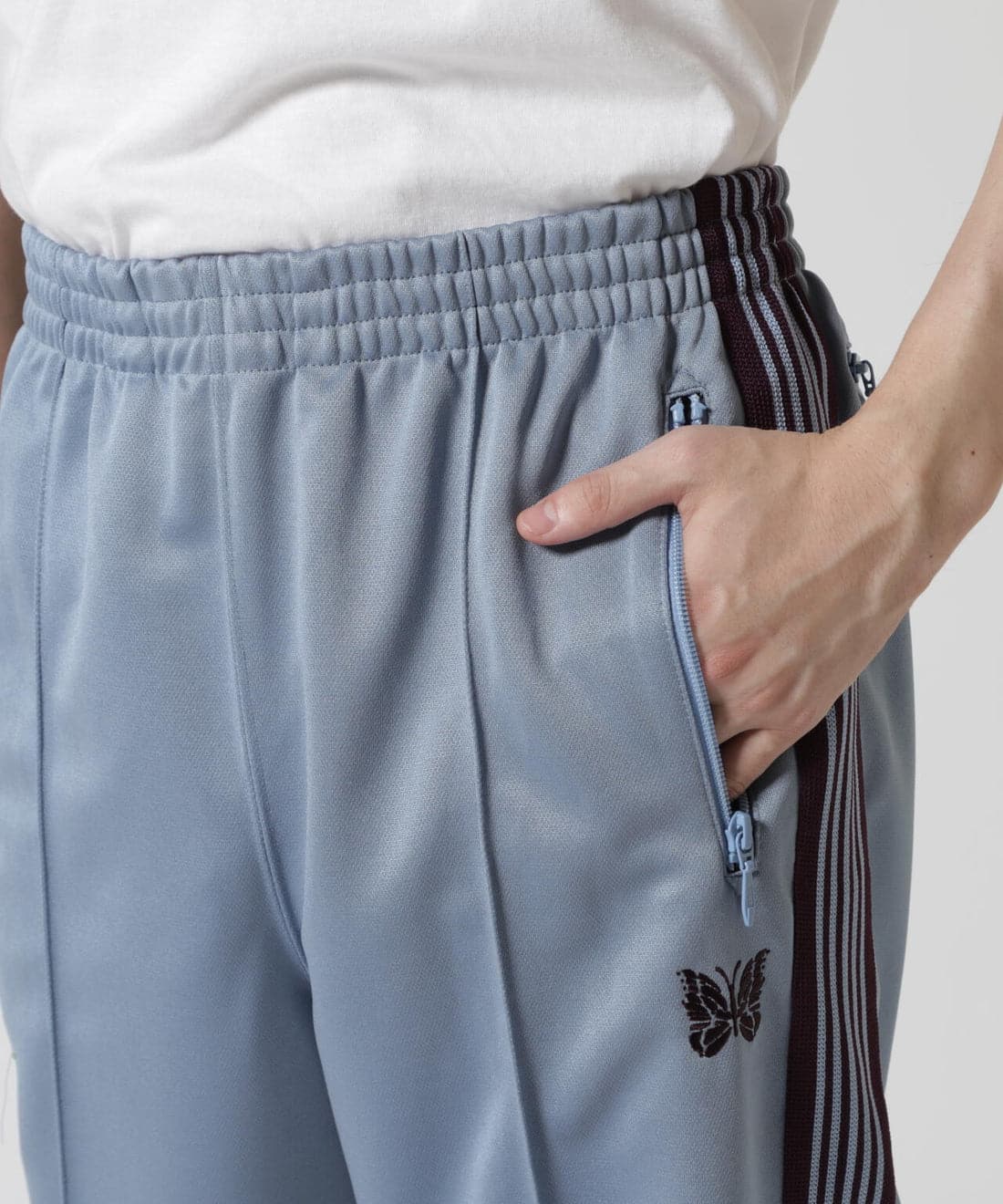 Needles×BEAVER/ニードルズ×ビーバー　別注Track Pant - Poly Smooth -SAX- トラックパンツ sax S