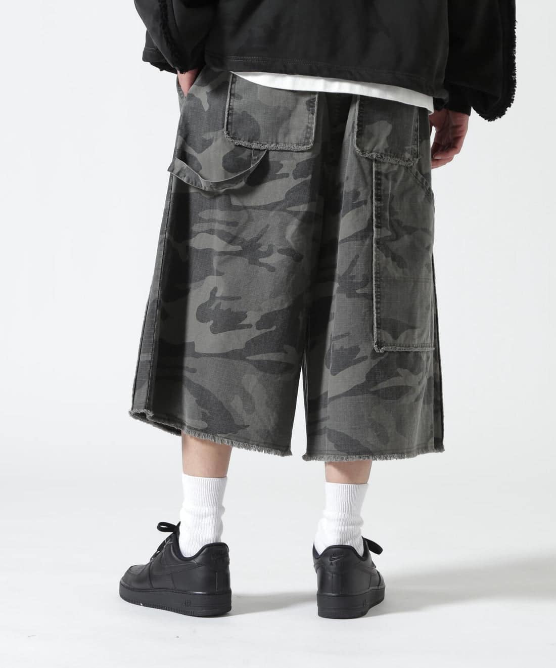 B omnivore/ビーオムニボー/W KNEE SHORTS RIP STOP ダブルニーショーツリップストップ CAMO M