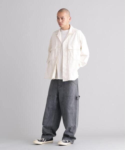 MANASTASH/マナスタッシュ/MH-RIP FIELD SHIRTS ホワイト M