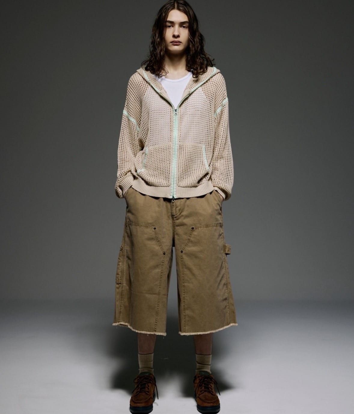 B omnivore/ビーオムニボー/W KNEE SHORTS DUCK ダブルニーショーツダック ゴールド M