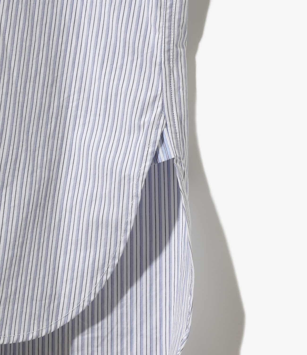 NEEDLES/ニードルズ/COMBO TAB COLLAR SHIRT - COTTON TYPEWRITER STRIPE COMBO S