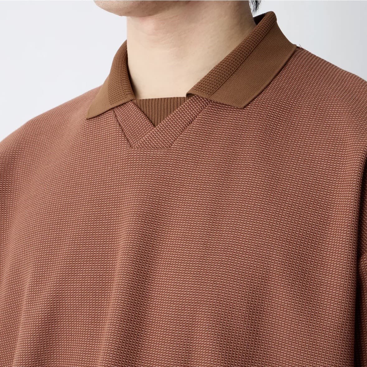 White Mountaineering/ホワイトマウンテニアリング/POLO SHIRT ポロシャツ BROWN 1