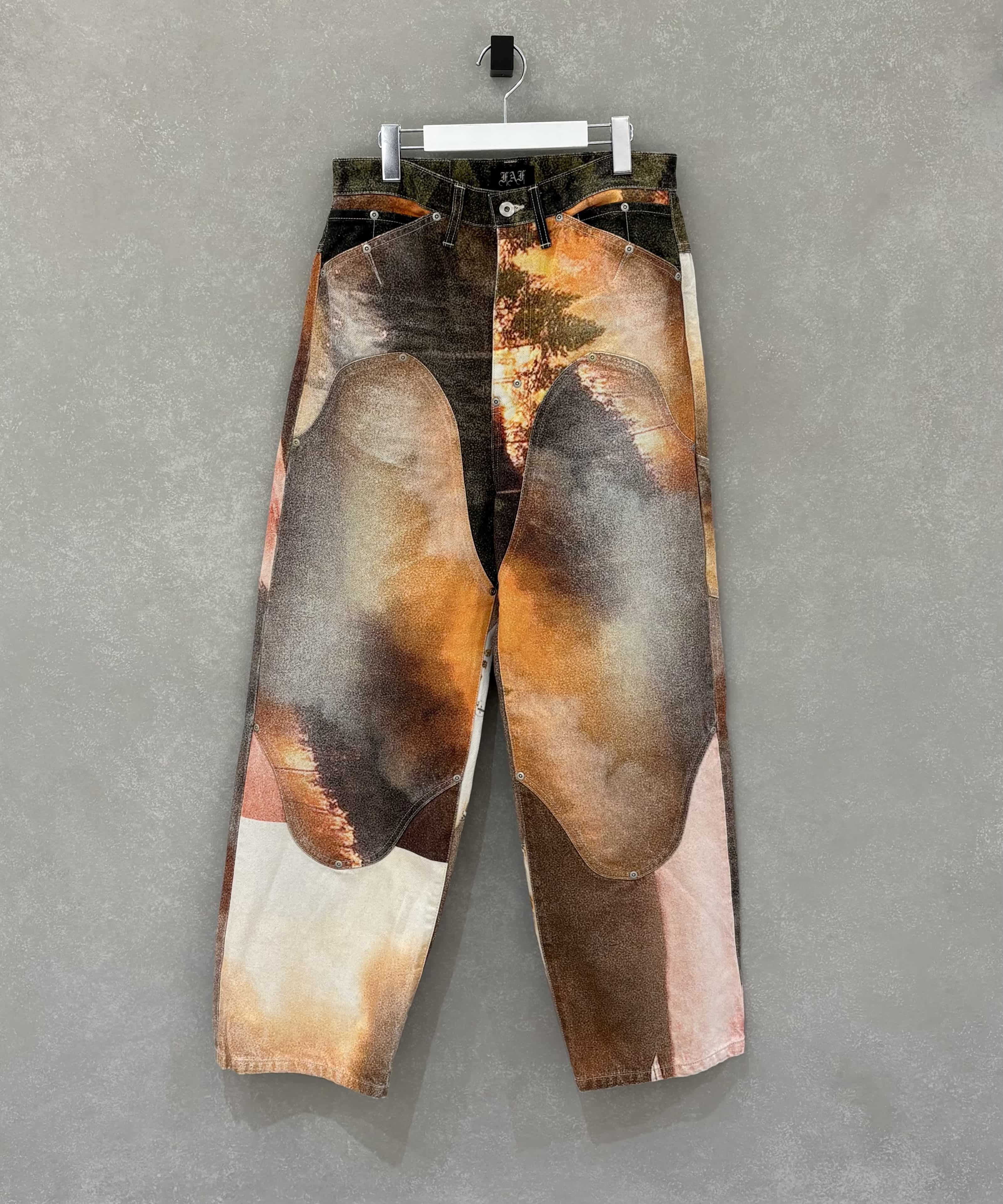FAF/エフエーエフ(Fake As Flowers/フェイクアスフラワーズ)/NEWCOMMUNE Baggy Denim Pants -Forest- バギーデニムパンツ Forest 1
