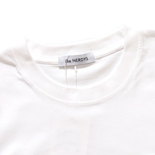 The NERDYS/ナーディーズ/Brigitte Tanaka×The NERDYS Pattern Sleeve T-shirt ブリジットタナカ White S