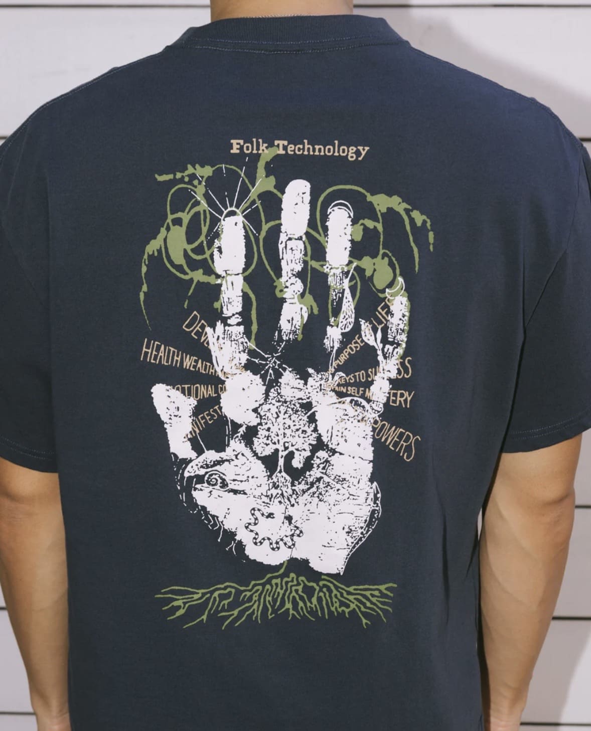 BRAIN DEAD/ブレインデッド/EARTH DEFENSE T-SHIRT - SLATE SLATE M