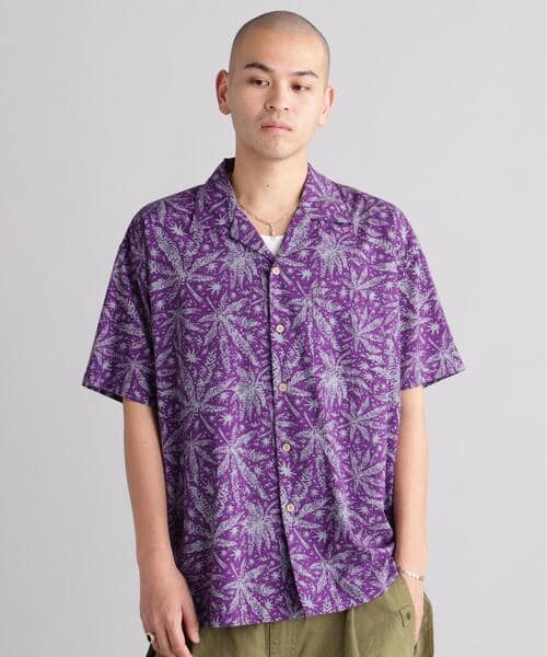 MANASTASH/マナスタッシュ/HEMP PATTERN SHIRTS シャツ パープル S