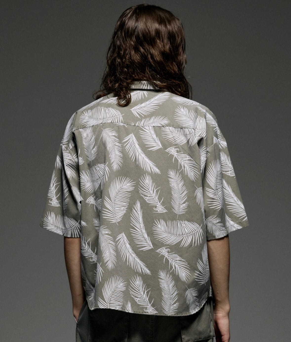 B omnivore/ビーオムニボー/PIGMENT WIND CLOTH SHIRT ピグメントウインドクロスシャツ オリーブ M