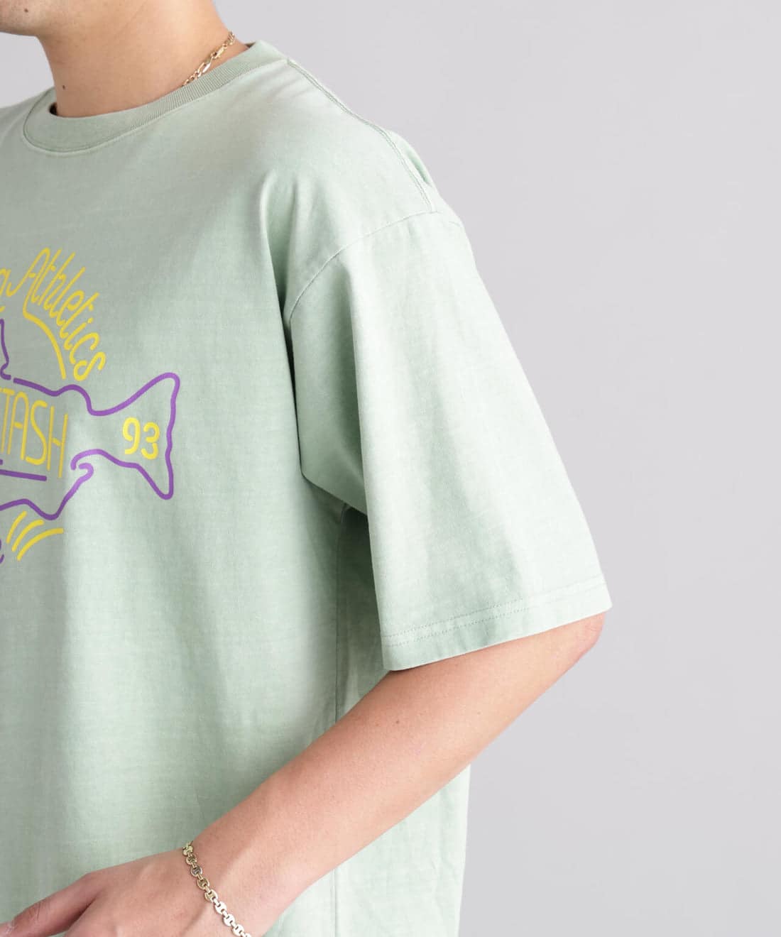 MANASTASH/マナスタッシュ/PUMICE TEE NEON SIGN Tシャツ ライトグリーン S