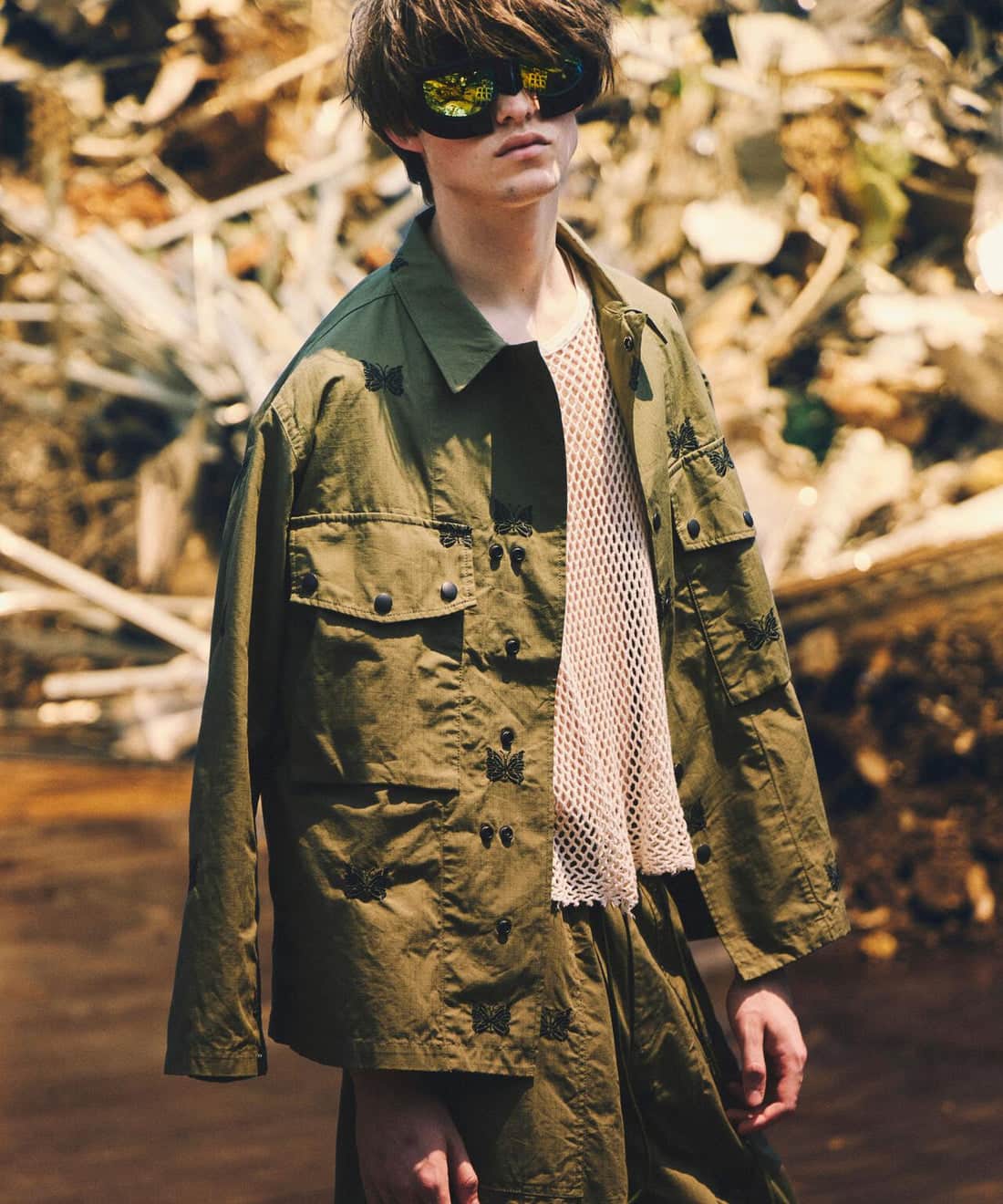 Needles×BEAVER/ニードルズ×ビーバー　別注Field Jacket - Cotton Ripstop フィールドジャケット オリーブ S