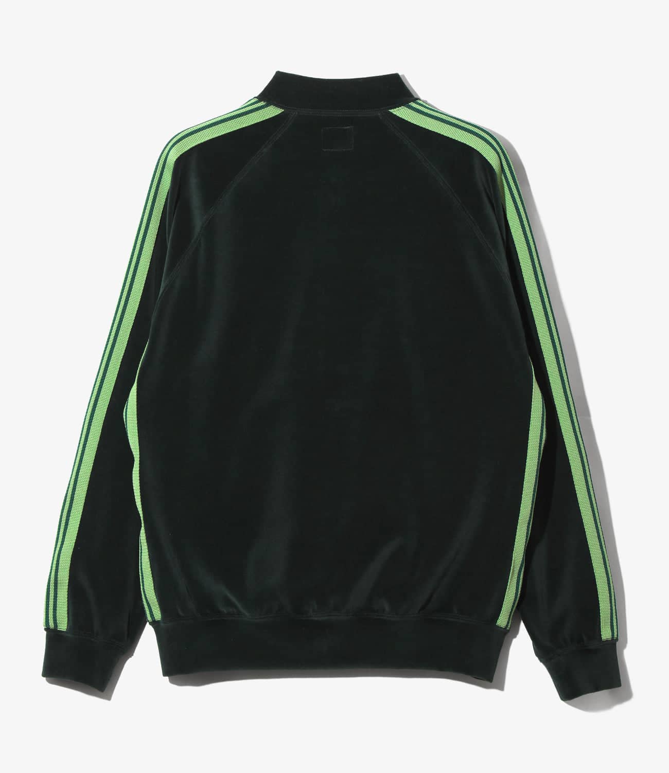 NEEDLES/ニードルズ/RIB COLLAR TRACK JACKET - C/PE VELOUR リブカラートラックジャケットベロア GREEN M