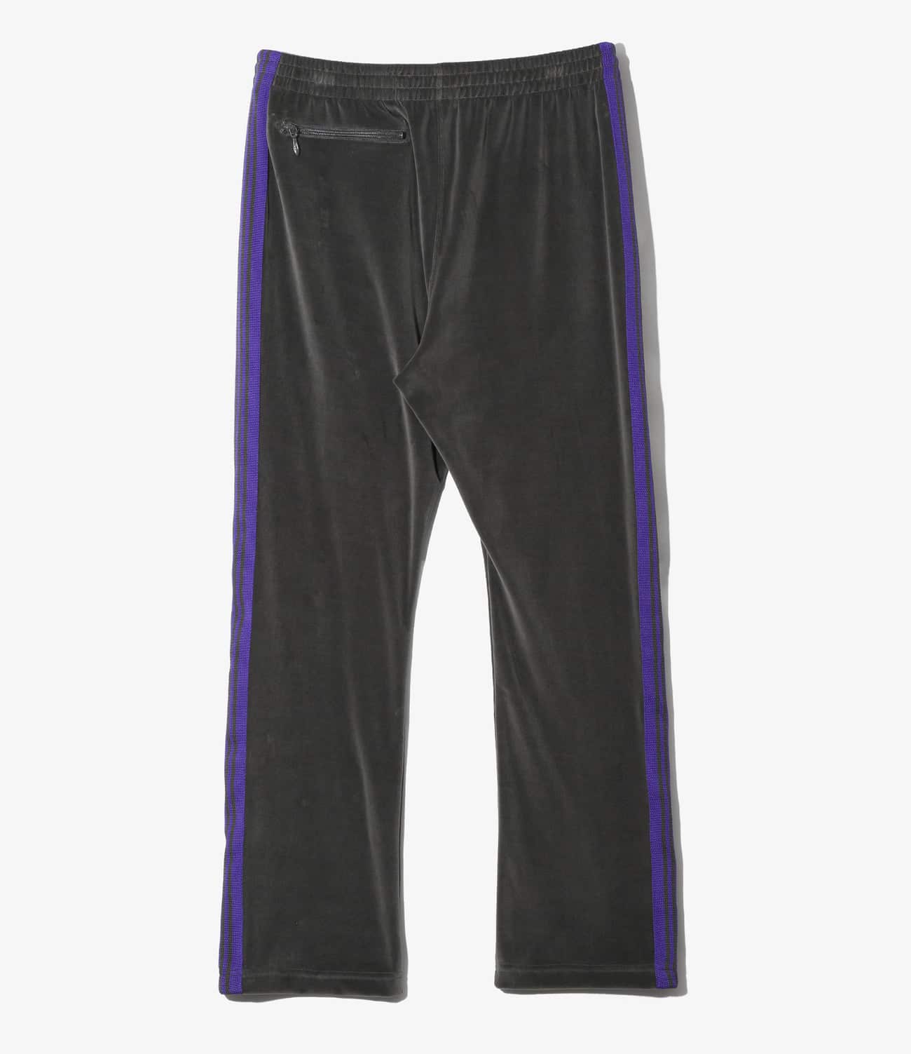 NEEDLES/ニードルズ/NARROW TRACK PANT - C/PE VELOUR ナロートラックパンツベロア CHARCOAL XS