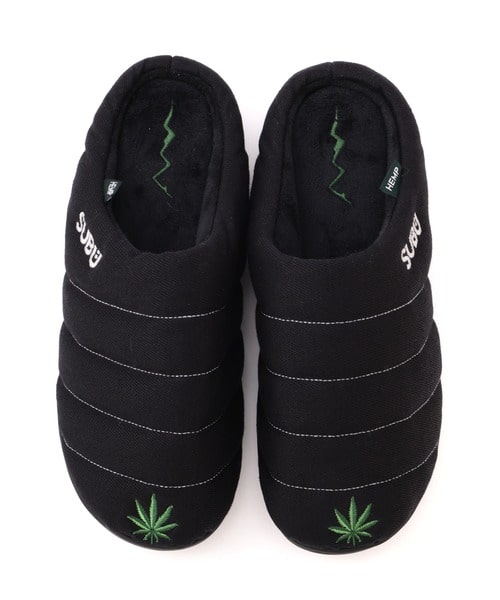 SUBU×MANASTASH/スブ×マナスタッシュ/SUBU x MANASTASH HEMP EMB SANDAL サンダル ブラック 0