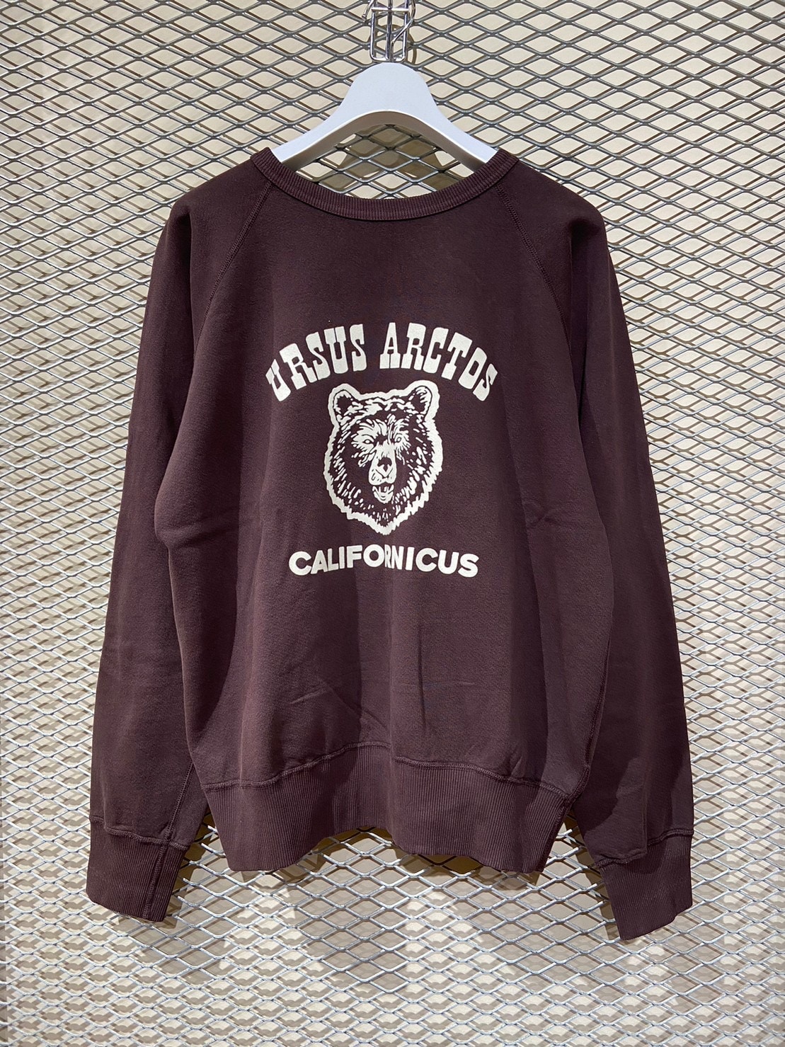 Mixta/ミクスタ　'URSUS ARCTOS' CREW NECK SWEAT RAGRAN Chocolate XS