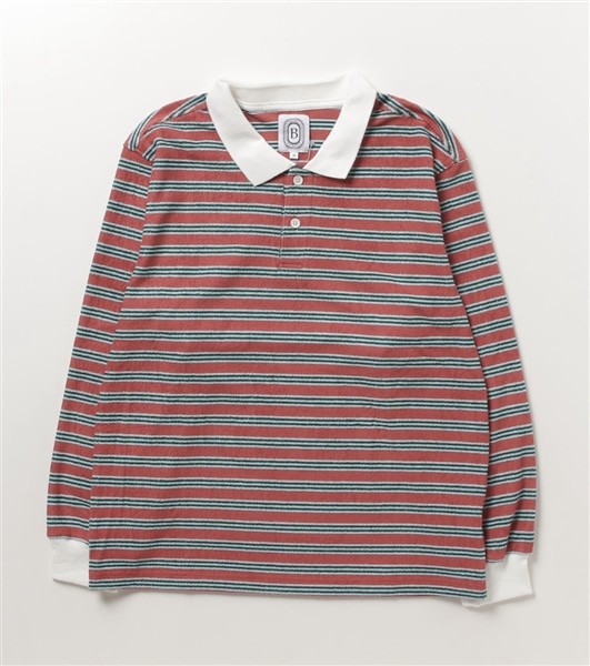 B omnivore/ビーオムニボー  Pile Border POLO レッド M