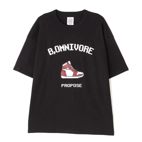 B omnivore/ビーオムニボー SNEAKERS S/S Tee ブラック M