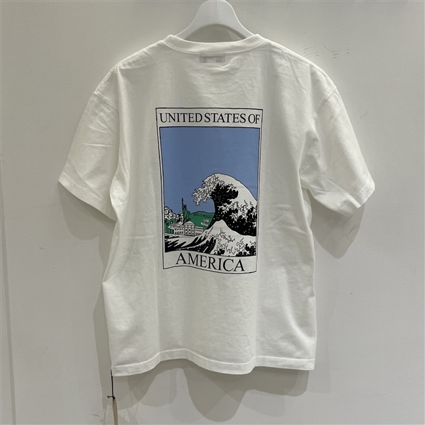 ILL ONE EIGHTY/イルワンエイティ/AMERICAN WAVE T-SHIRT(M WHITE