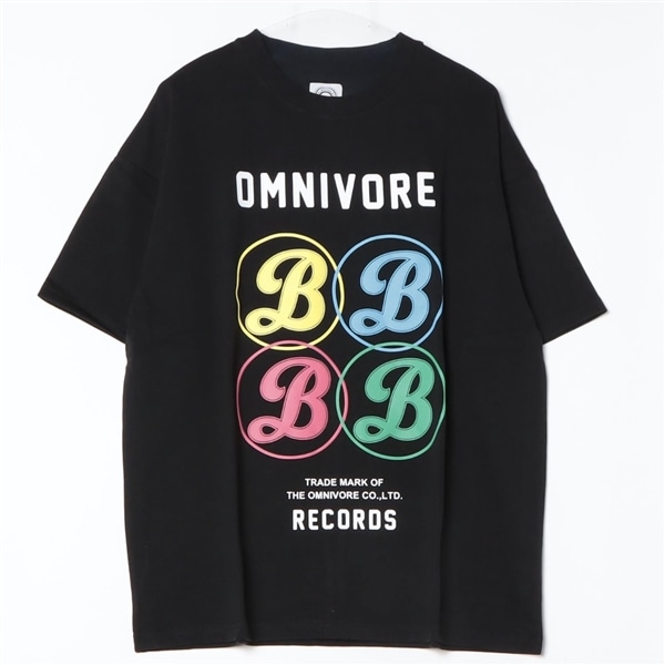 B omnivore/ビーオムニボー RECORD S/S TEE ブラック M