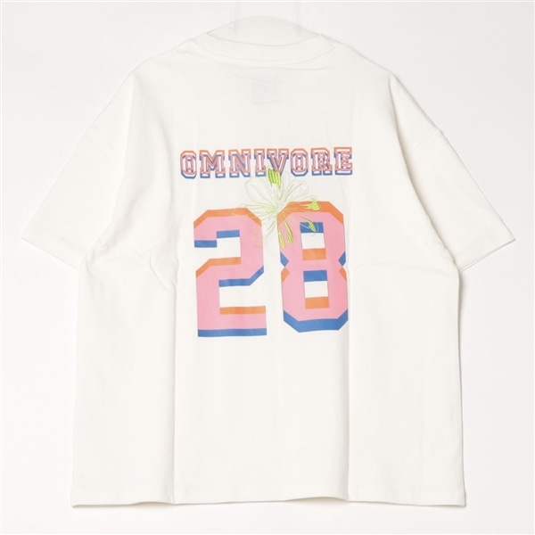 B omnivore/ビーオムニボー NUMBER S/S TEE ホワイト M